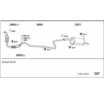 Výfukový systém WALKER FOK115004