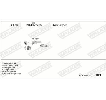Výfukový systém WALKER FOK118534C