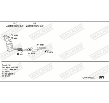 Výfukový systém WALKER FOK119467A