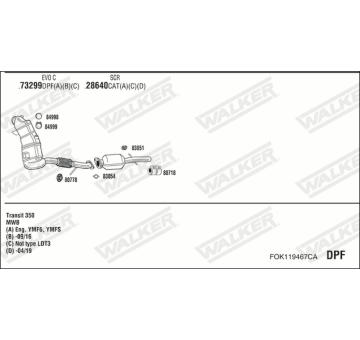 Výfukový systém WALKER FOK119467CA