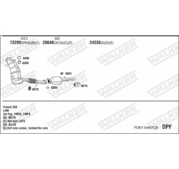 Výfukový systém WALKER FOK119467CB