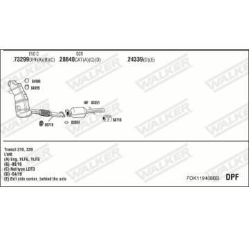 Výfukový systém WALKER FOK119468BB