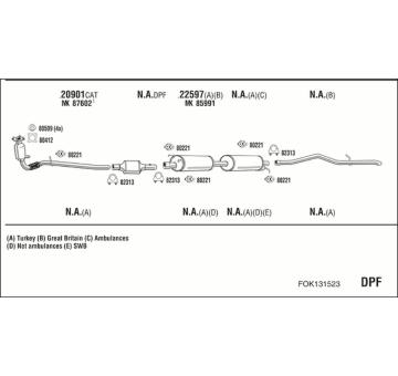 Výfukový systém WALKER FOK131523