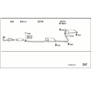 Výfukový systém WALKER HO60107