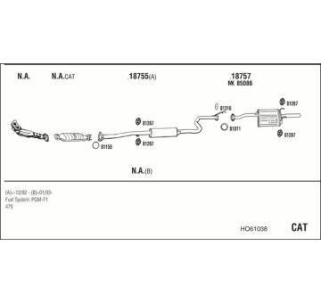 Výfukový systém WALKER HO61038
