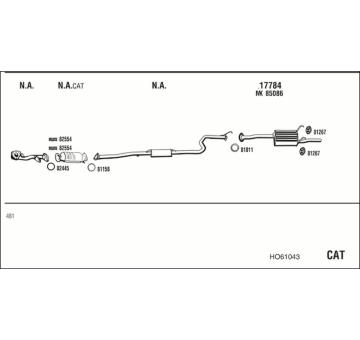Výfukový systém WALKER HO61043