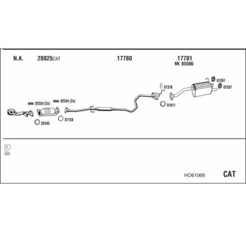 Výfukový systém WALKER HO61068