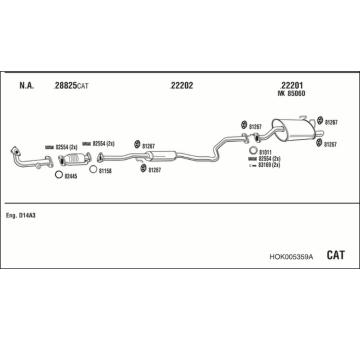 Výfukový systém WALKER HOK005359A
