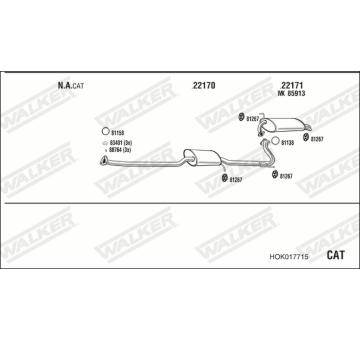 Výfukový systém WALKER HOK017715