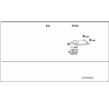 Výfukový systém WALKER HOK055976