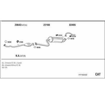 Výfukový systém WALKER HY45002