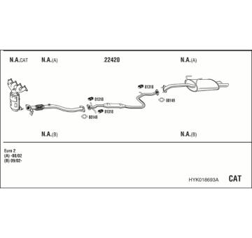 Výfukový systém WALKER HYK018693A