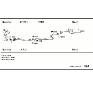Výfukový systém WALKER HYK018693B