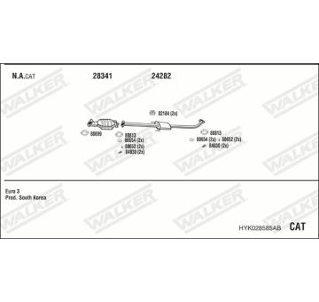 Výfukový systém WALKER HYK028585AB