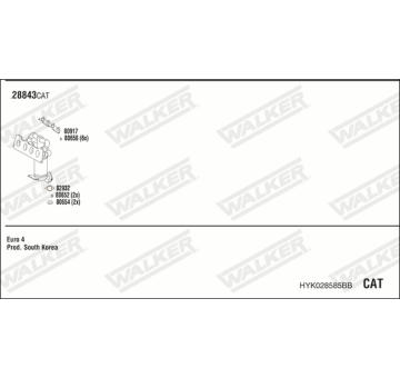 Výfukový systém WALKER HYK028585BB
