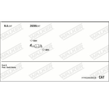 Výfukový systém WALKER HYK028585CB