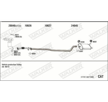 Výfukový systém WALKER HYK138756B