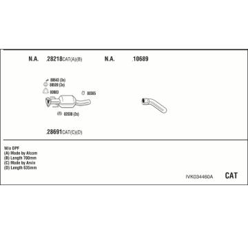Výfukový systém WALKER IVK034460A