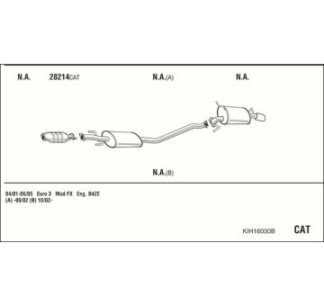 Výfukový systém WALKER KIH16030B