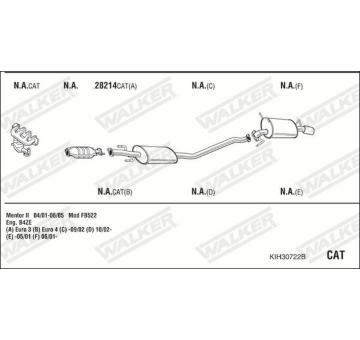 Výfukový systém WALKER KIH30722B