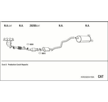 Výfukový systém WALKER KIK032041BA