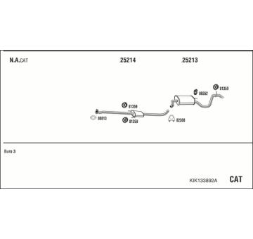 Výfukový systém WALKER KIK133892A
