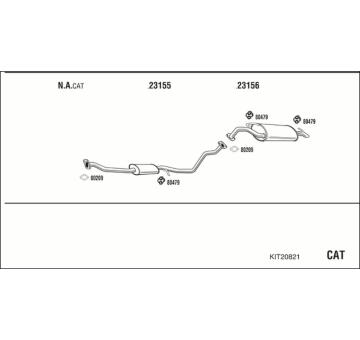 Výfukový systém WALKER KIT20821