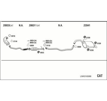 Výfukový systém WALKER LNK016588