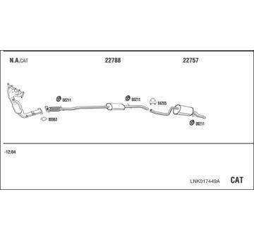 Výfukový systém WALKER LNK017449A
