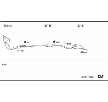 Výfukový systém WALKER LNK017449B