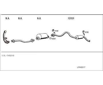 Výfukový systém WALKER LR40017