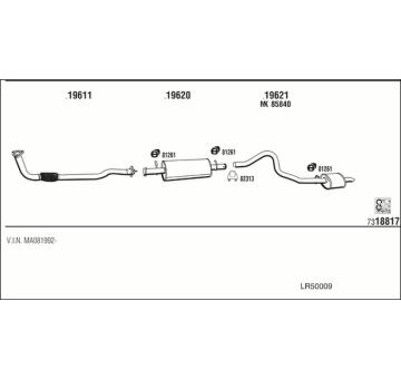 Výfukový systém WALKER LR50009