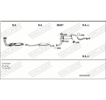 Výfukový systém WALKER MA20002B