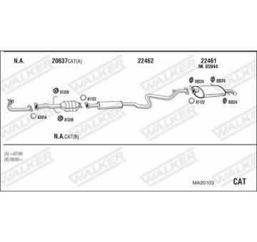 Výfukový systém WALKER MA20103