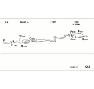 Výfukový systém WALKER MA20105