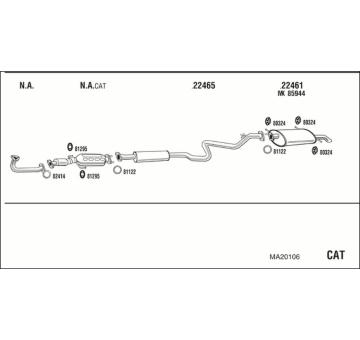 Výfukový systém WALKER MA20106