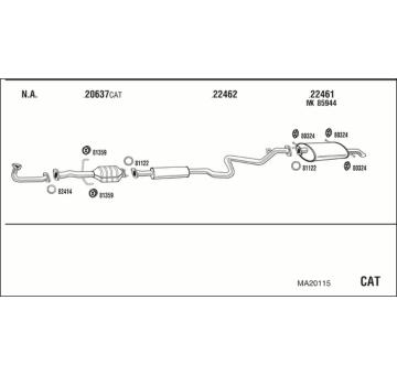 Výfukový systém WALKER MA20115