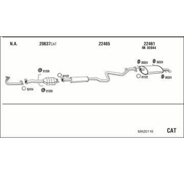 Výfukový systém WALKER MA20116