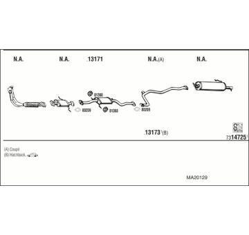 Výfukový systém WALKER MA20129