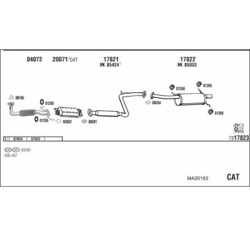 Výfukový systém WALKER MA20163