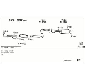 Výfukový systém WALKER MA20191B