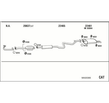 Výfukový systém WALKER MA20306
