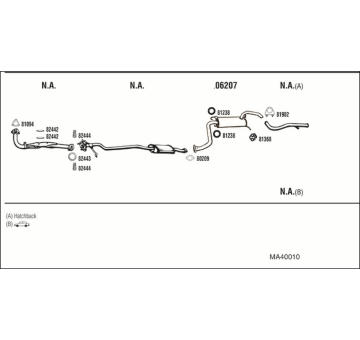 Výfukový systém WALKER MA40010