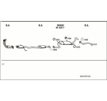 Výfukový systém WALKER MA40015A