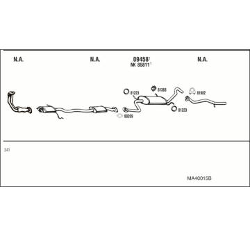 Výfukový systém WALKER MA40015B