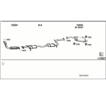 Výfukový systém WALKER MA40023