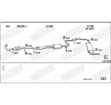 Výfukový systém WALKER MA41201