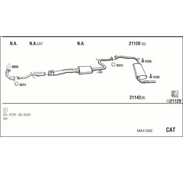 Výfukový systém WALKER MA41202