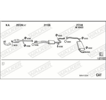 Výfukový systém WALKER MA41204