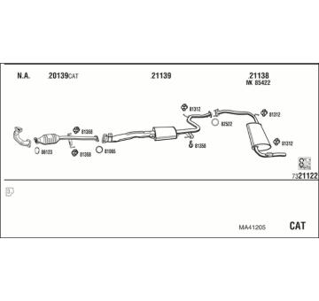 Výfukový systém WALKER MA41205